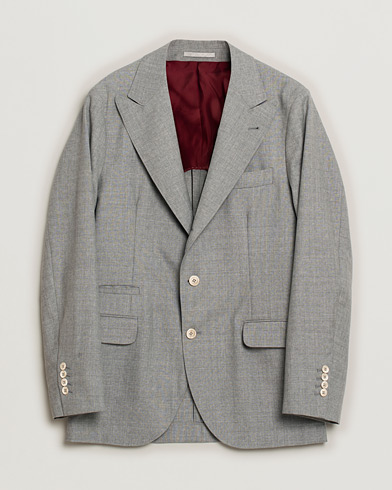 Herr | Pre-owned kläder & skor | Pre-owned | Brunello Cucinelli Peak Lapel Wool Blazer Light Grey