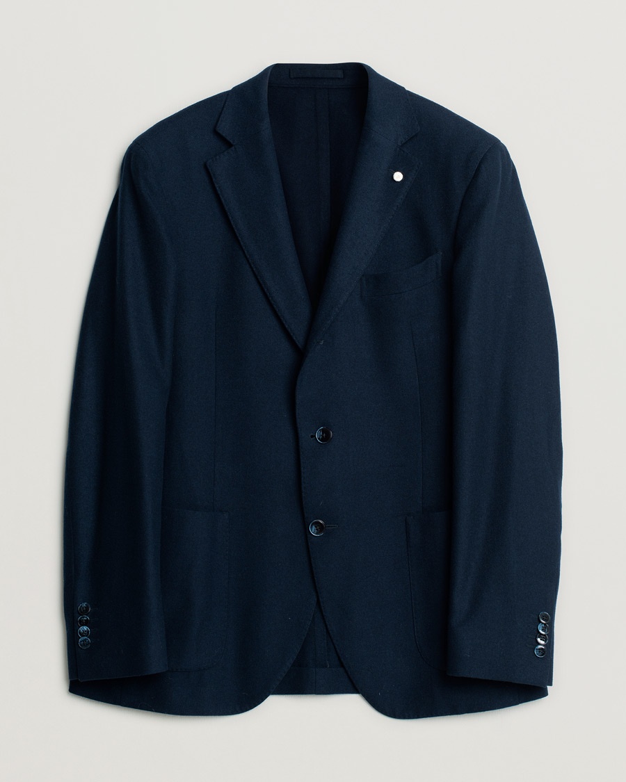 Herr | Pre-owned Kavajer | Pre-owned | Luigi Bianchi Mantova Navy Cashmere Blazer 50