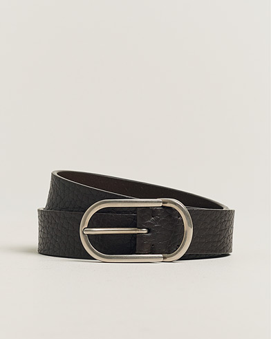 Herr | Pre-owned | Pre-owned | Brunello Cucinelli Grain Leather Belt Dark Brown