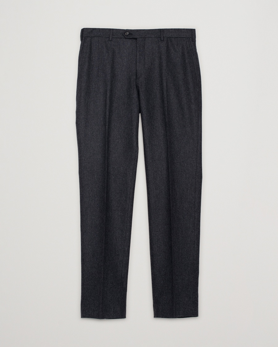 Herr | Pre-owned Byxor | Pre-owned | Pal Zileri Straight Fit Flannel Trousers Dark Grey 50