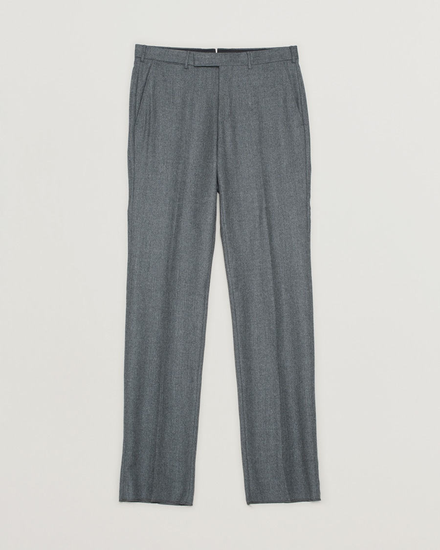 Herr | Pre-owned Byxor | Pre-owned | Zegna Carded Flannel Trousers Grey Melange