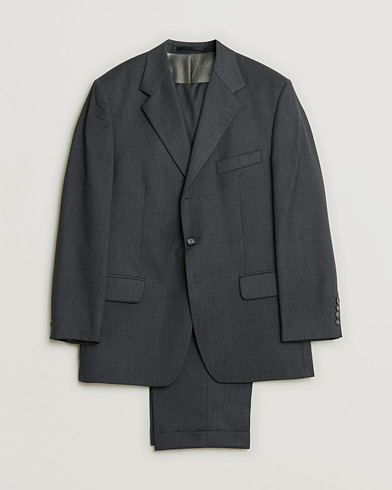 Pre-owned Oscar Jacobson Vintage Wool Suit Dark Grey 50 – Grå