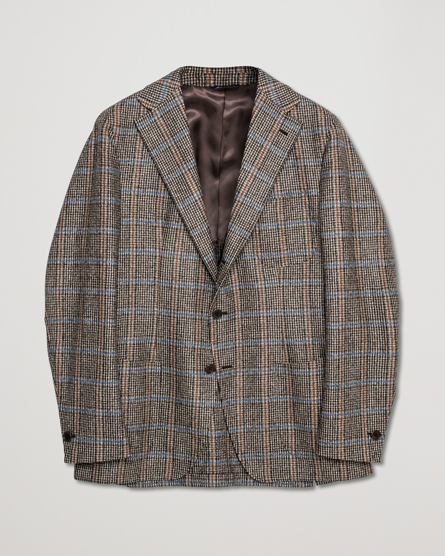 Herr | Pre-owned Kavajer | Pre-owned | Gabo Naopli Checked Wool Blazer Beige/Blue 52