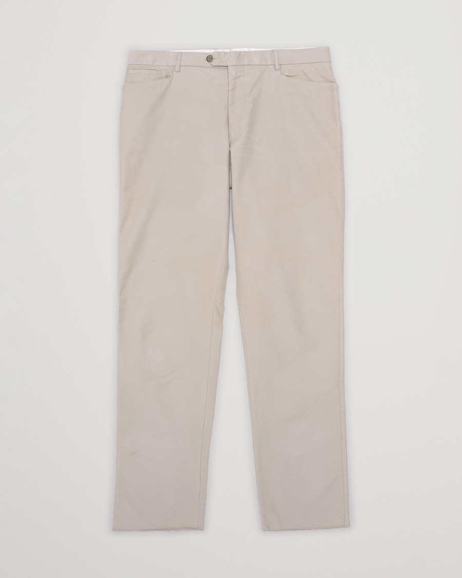 Herr | Pre-owned Byxor | Pre-owned | Corneliani Worsted Cotton Chinos Beige 56