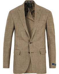  Polo 1 Glennplaid Silk/Linen Blazer Olive/Brown