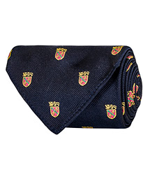  Silk Lion Crest 8 cm Tie Navy