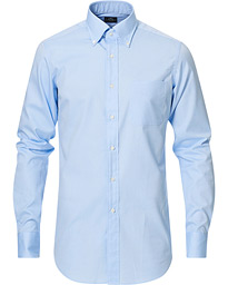 blue button down shirt