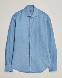  Soft Cotton Denim Shirt Bleached Denim