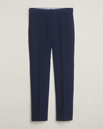  Pleated Seersucker Trousers Indigo