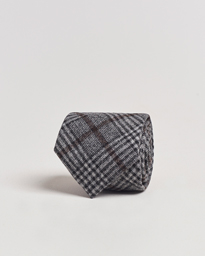  Wool Checked 8cm Tie Grey