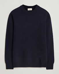  Wool/Cashmere Crew Neck Pullover Navy