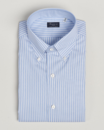  Milano Slim Oxford Button Down Shirt Blue Stripe