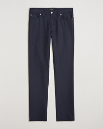  Slim Fit 5-Pocket Flannel Pants Navy
