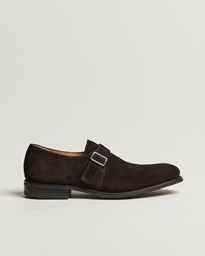  357 Suede Single Monk Dark Brown