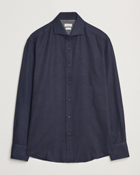  Slim Fit Soft Flannel Shirt Navy