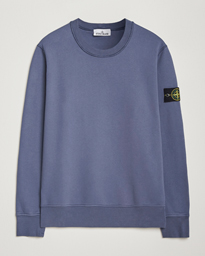  Garment Dyed Fleece Sweatshirt Mid Blue