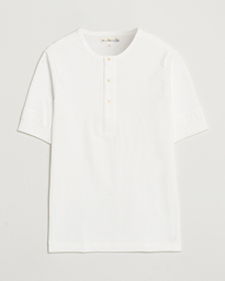  Short Sleeve Organic Cotton Henley White