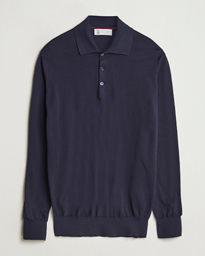  Long Sleeve Polo Navy