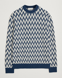  Chevron Sweater Petrol/Ecru