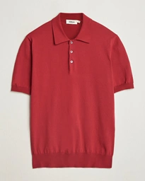  Short Sleeve Cotton Polo Burgundy