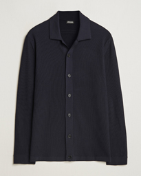  Structured Wool Cardigan Navy