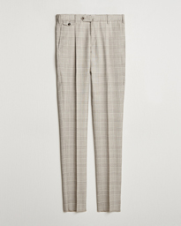  Gentleman Fit Check Wool Trousers Beige