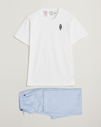  Cotton Pyjama Set Blue/White