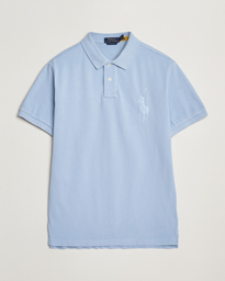  Custom Slim Fit Mesh Polo Chambray Blue