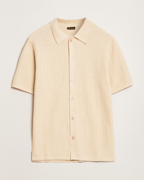  Knitted Buttonthru Polo Shirt Beige