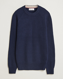  Heavy Rib Stitch Crew Neck Navy