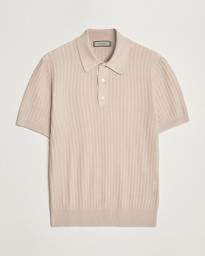  Jacquard Short Sleeve Polo Beige