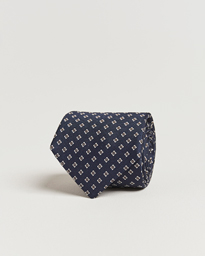  Jacquard Flower Silk Tie Navy