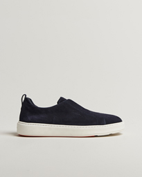  Cleanic No Lace Sneakers Navy Suede