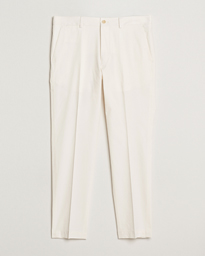  Kaiton Cotton Pleated Trousers Open White