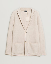 Brioni Cashmere Jacquard Cardigan Beige