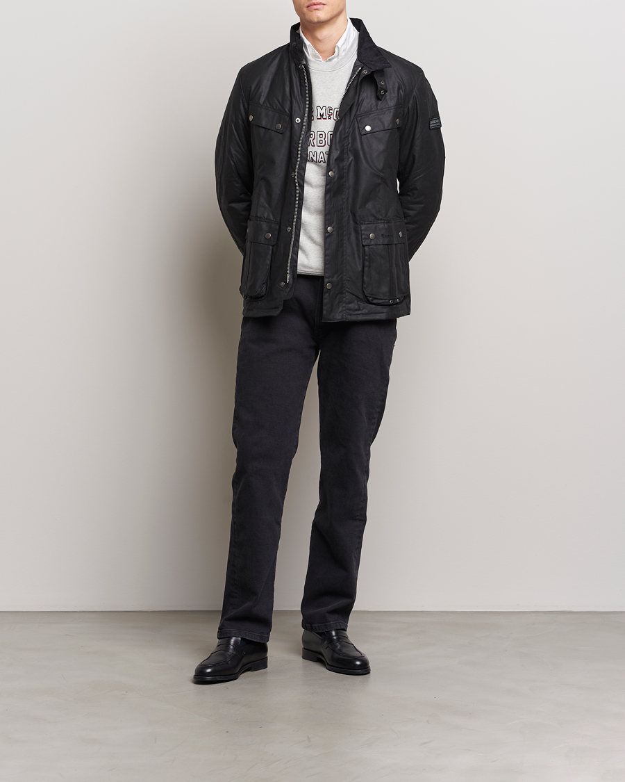 Barbour international cheap duke jacket black