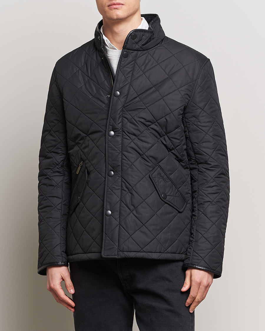 Barbour powell quilted jacket hot sale black