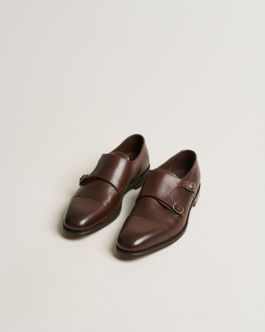 Herr | Handgjorda skor | Loake 1880 | Cannon Monkstrap Dark Brown Burnished Calf