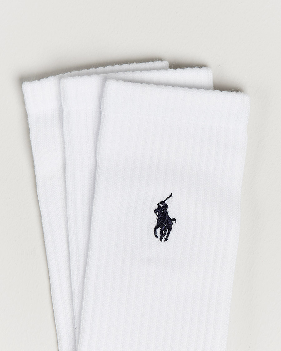 Herr | Strumpor | Polo Ralph Lauren | 3-Pack Crew Sock White