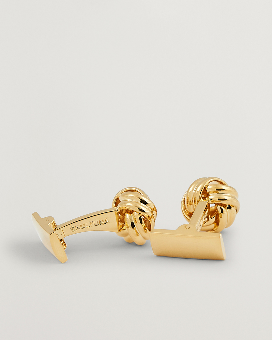 Herr | Skultuna | Skultuna | Cuff Links Black Tie Collection Knot Gold