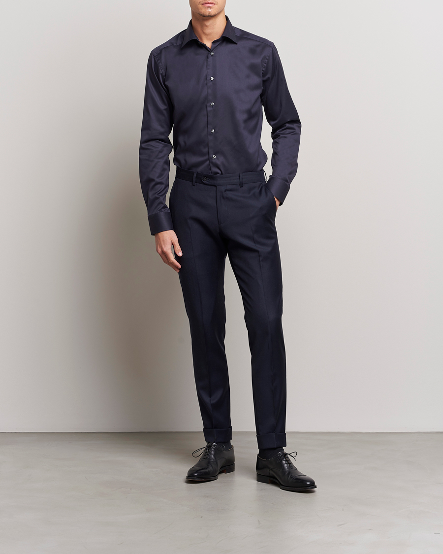 Herr | Kläder | Eton | Slim Fit Shirt Navy