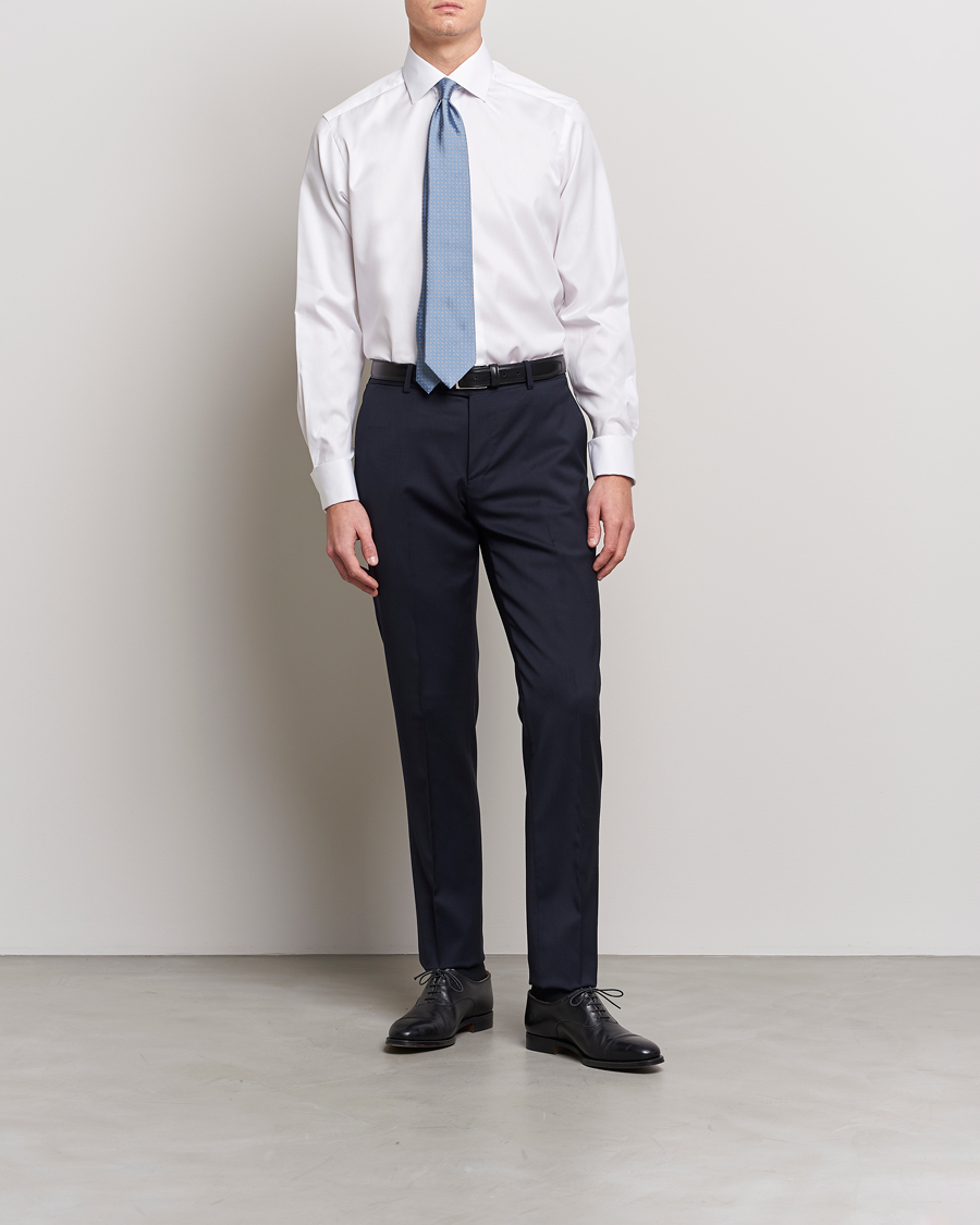 Herr | Festive | Eton | Contemporary Fit Shirt Double Cuff White