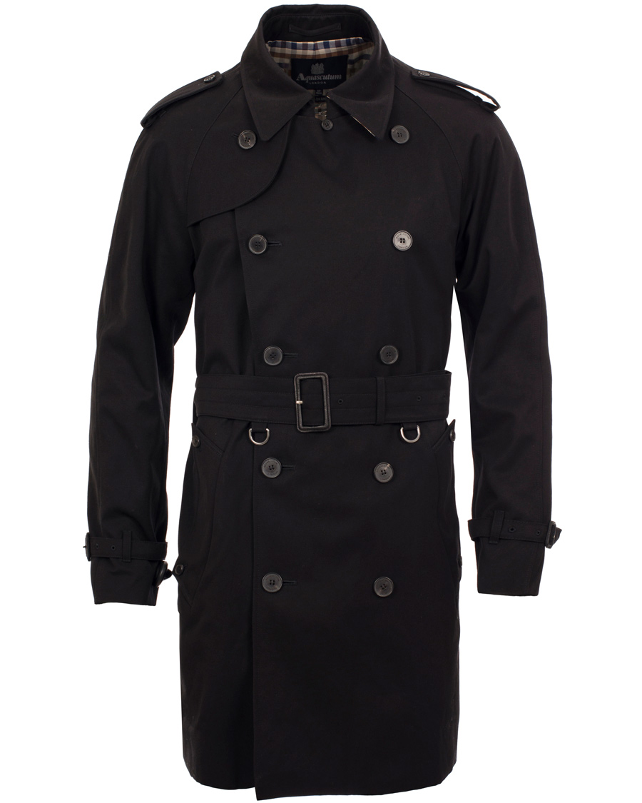 Aquascutum Corby Double Breasted Trenchcoat Black