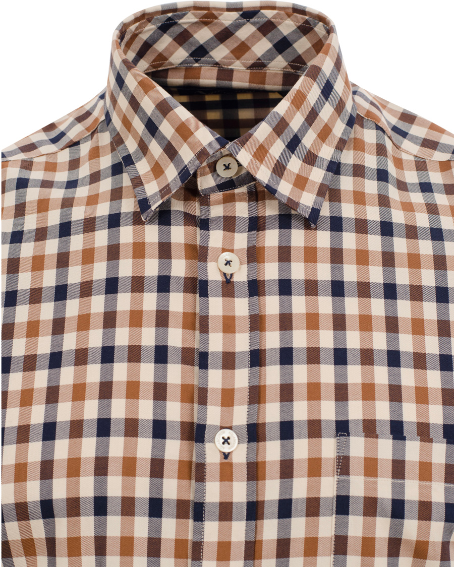 Aquascutum Club Check Shirt Vicuna