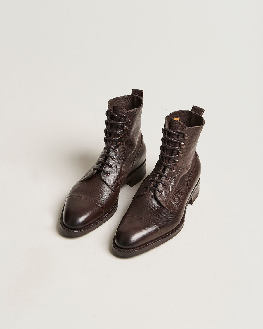 Herr | Snörkängor | Edward Green | Galway Grained Boot Dark Brown Utah Calf