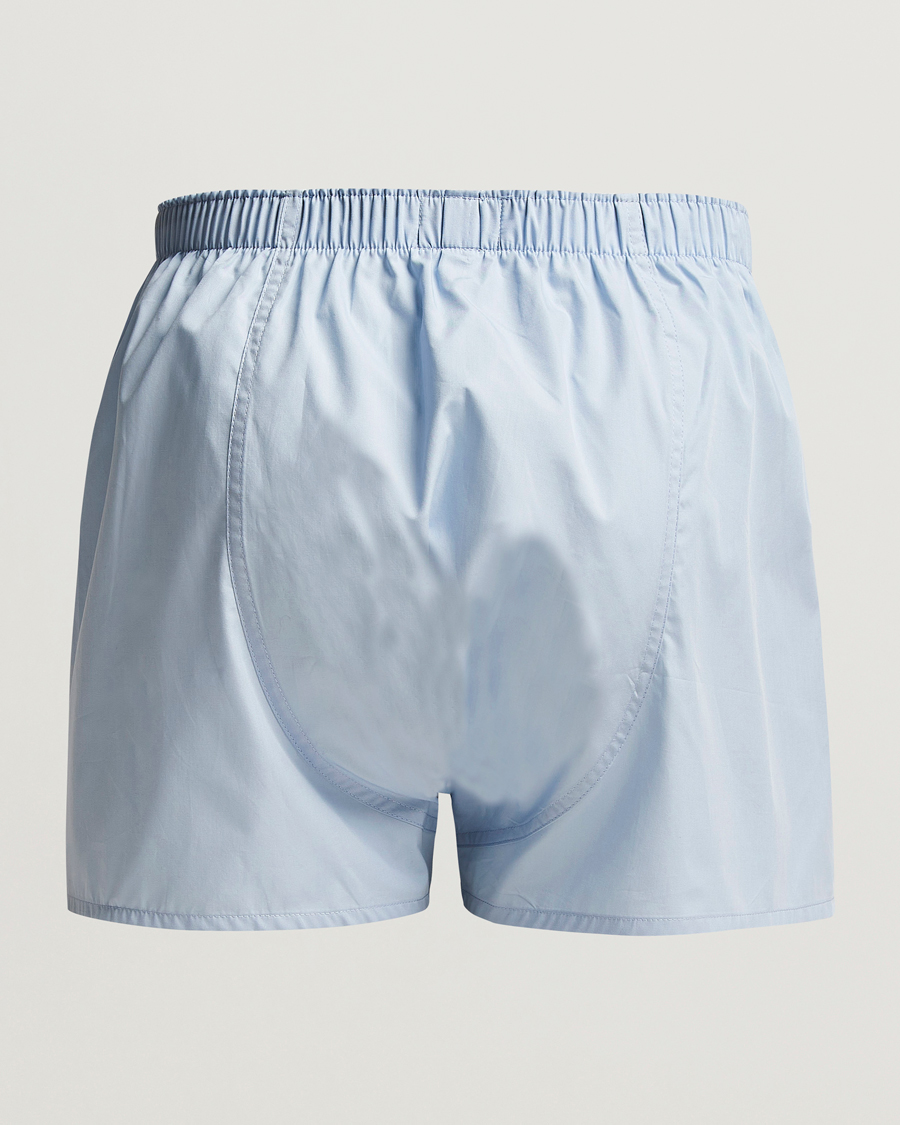 Herr |  | Sunspel | Classic Woven Cotton Boxer Shorts Plain Blue