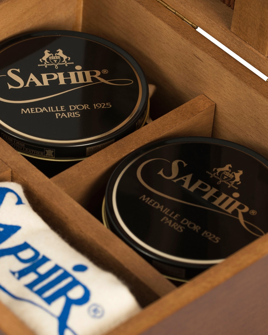 Herr | | Saphir Medaille d'Or | Shoemakers Shoe Polish Box Wood