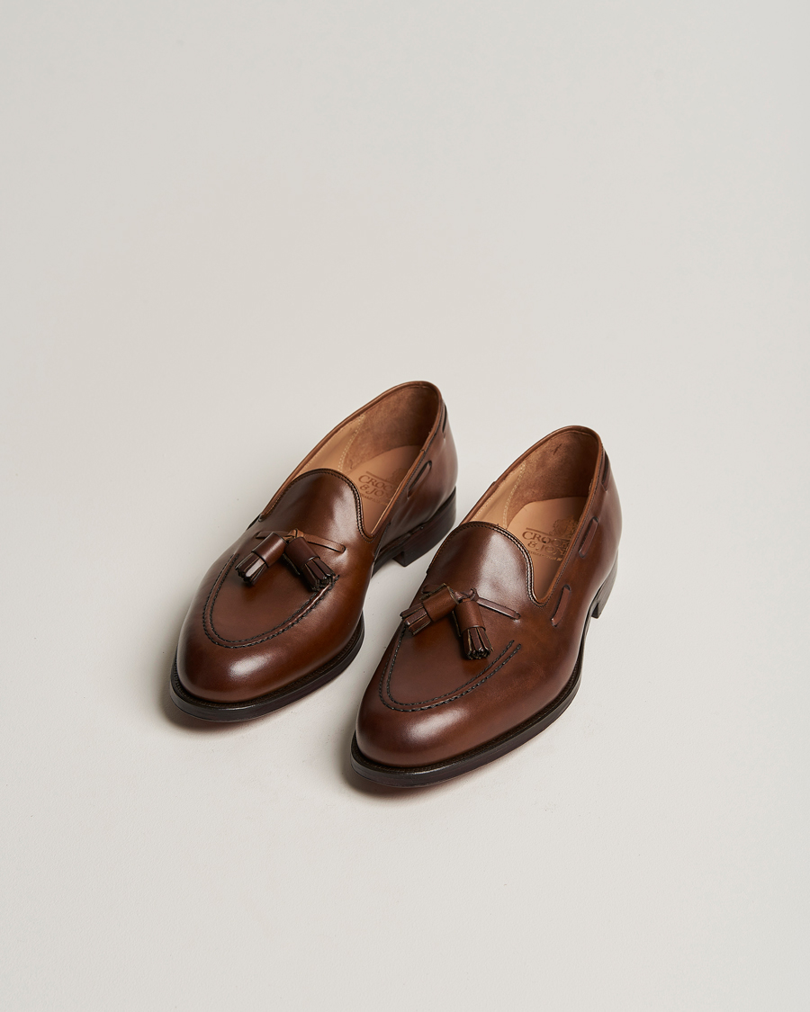 Herr | Festive | Crockett & Jones | Cavendish Tassel Loafer Dark Brown Calf