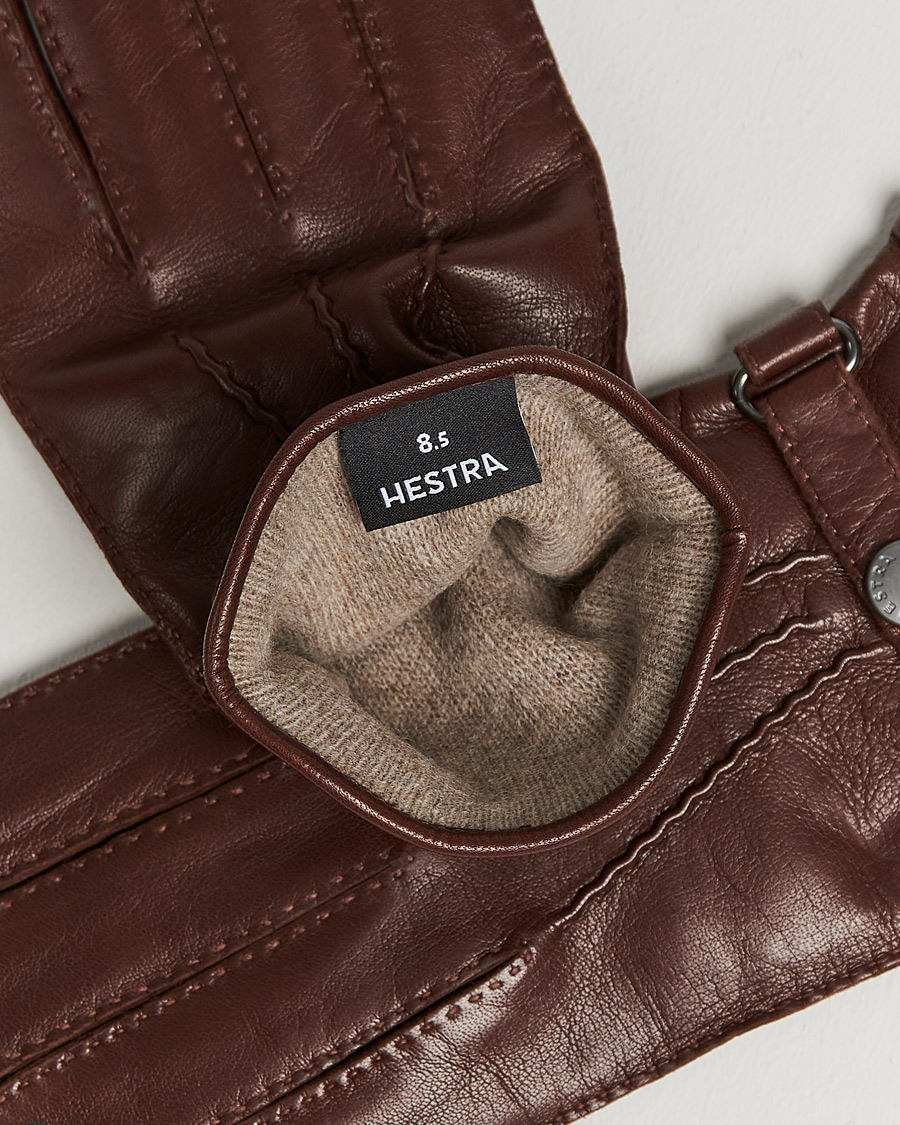 Herr | Gåvor | Hestra | Jake Wool Lined Buckle Glove Chestnut