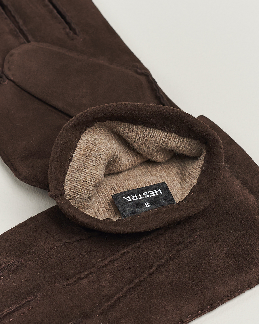 Herr |  | Hestra | Arthur Wool Lined Suede Glove Espresso